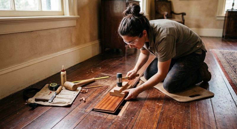 Mahogany Floor Repair