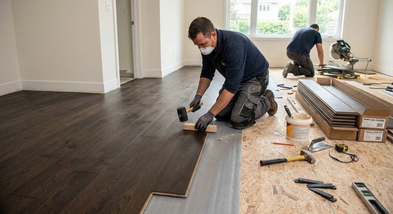 Dark Wood Floor Installation in Littleton, CO