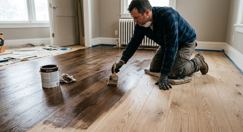 Walnut Floor Staining in Littleton, CO