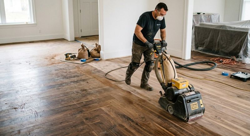 Walnut Floor Staining in Littleton, CO