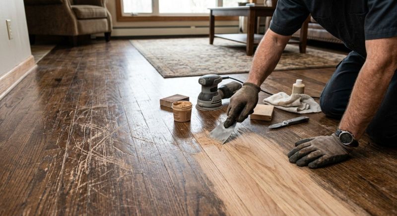 Wood Floor Scratch Repair in Aurora, CO