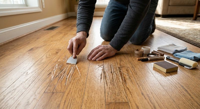 Wood Floor Scratch Repair in Elizabeth, CO